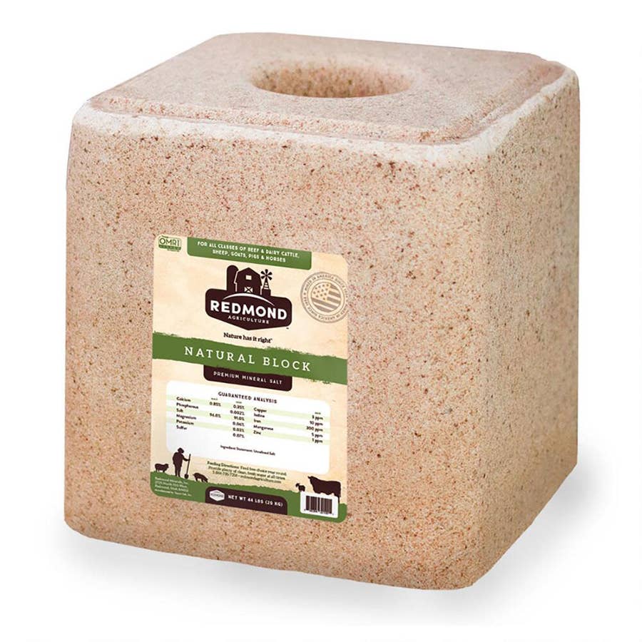 Redmond Natural Trace Mineral Salt 44 lb. Block