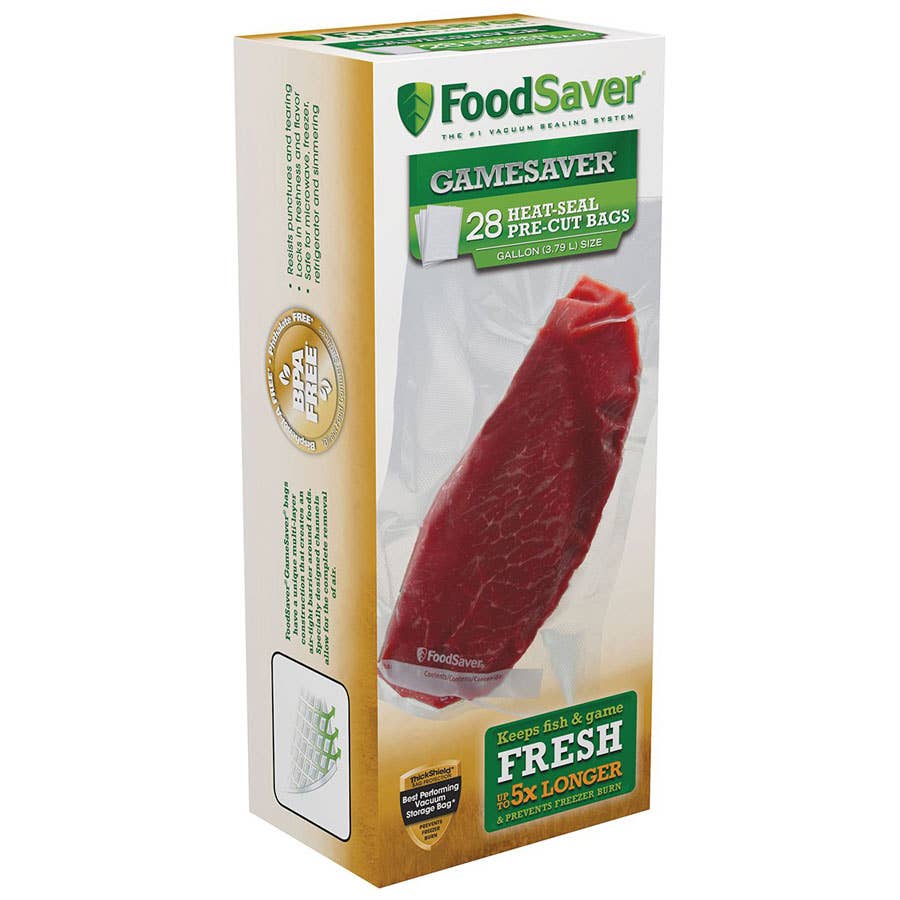 FoodSaver GameSaver Gallon Size VacuumSeal Bags 11"" x 14"" 28 ct