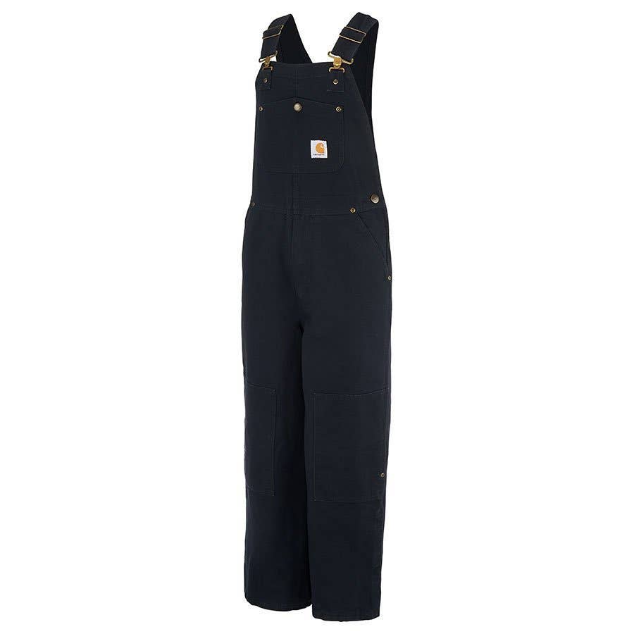 Carhartt Boy's Black Duck Bib Overalls - Quilt-Lined