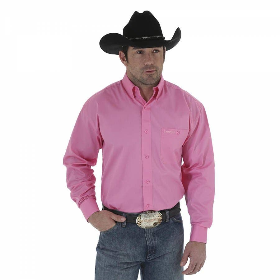 long sleeve pink shirt for men