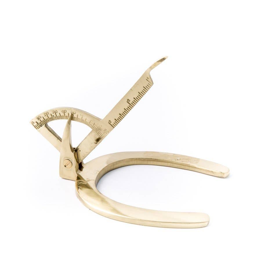 Anvil Brass Horse Hoof Gauge