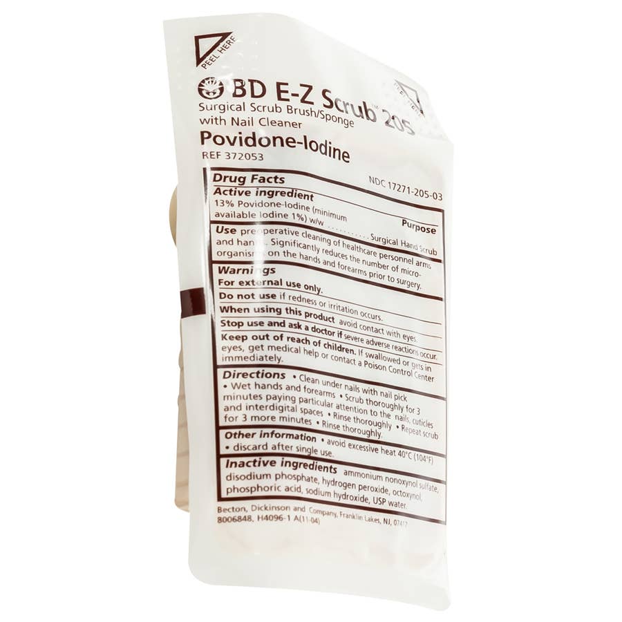 BD EZ Surgical Scrub Brush with Povidone Iodine
