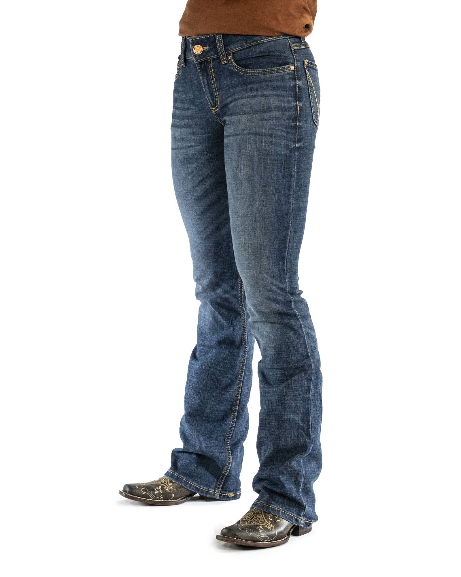 Wrangler Women's Retro® Mae Mid Rise Bootcut Jeans - MS Wash