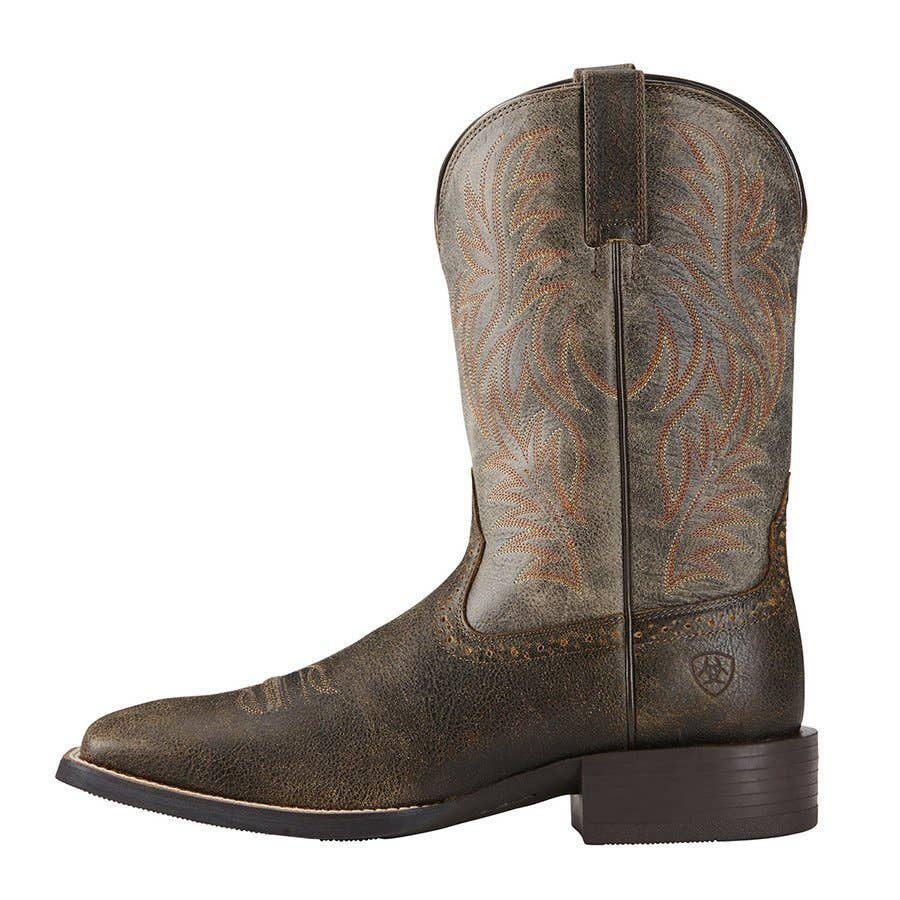 Kids Cowboy Boots Ariat Men's Rafter Tan Sport Wide Square Toe