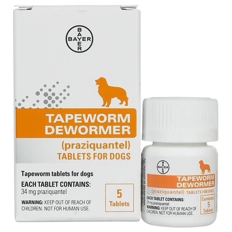 Bayer Tapeworm Dewormer Tablets for Dogs 5 pk