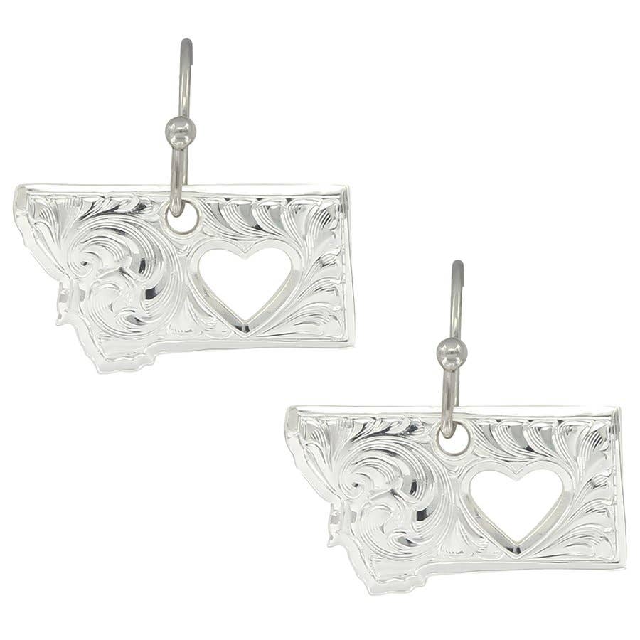 Sterling Silver Montana Silversmith Heart Earrings Montana