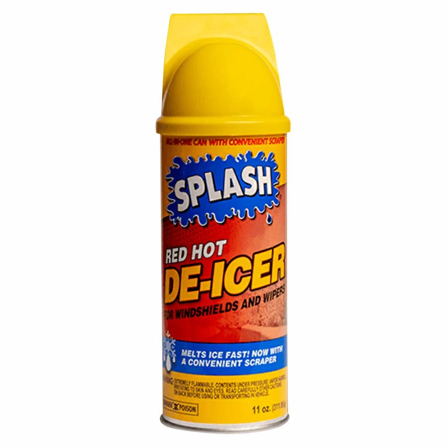 Splash Aerosol Can Windshield DeIcer with Scraper