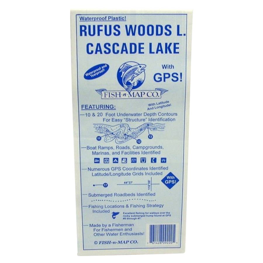 FishNMap Rufus Woods Cascade Lake Map