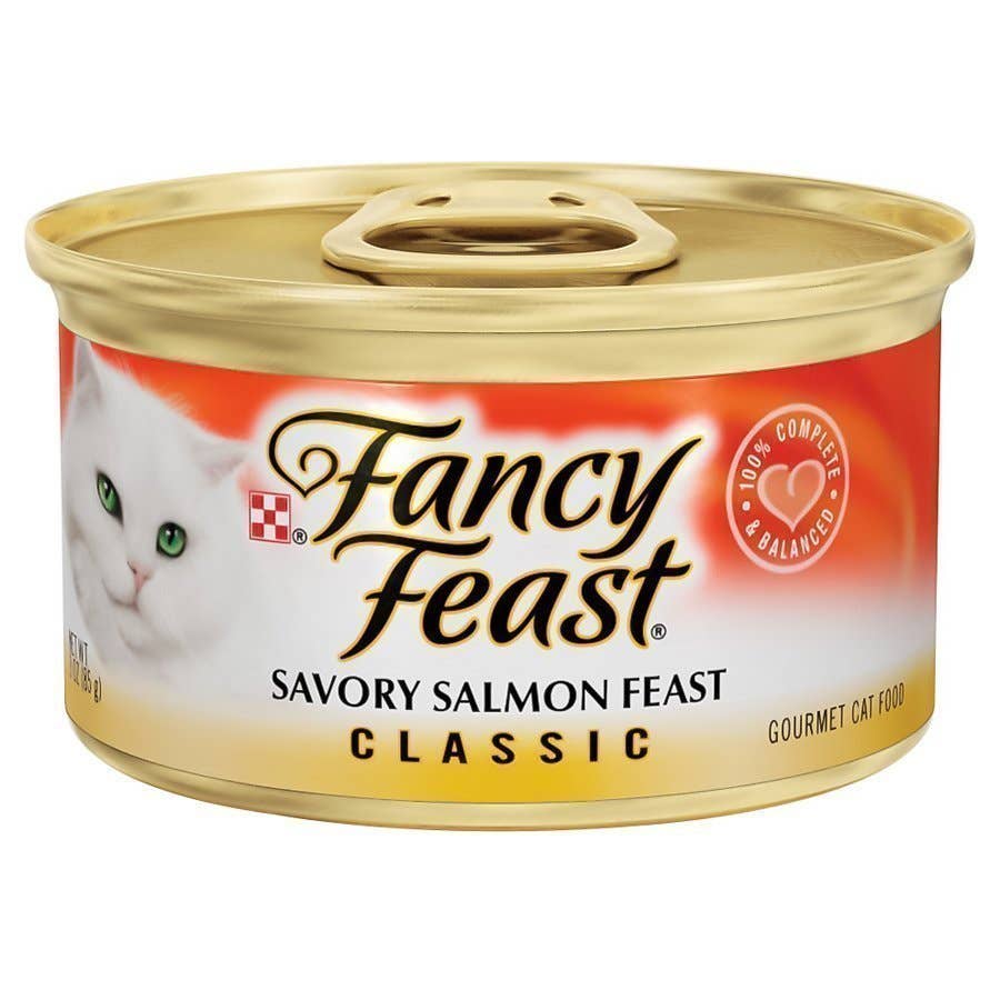 Fancy Feast Classic Savory Salmon Feast Canned Cat Food 3 oz