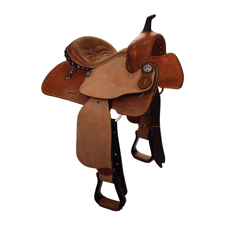 Buffalo Leather of the Rockies Kids Barrel Saddle