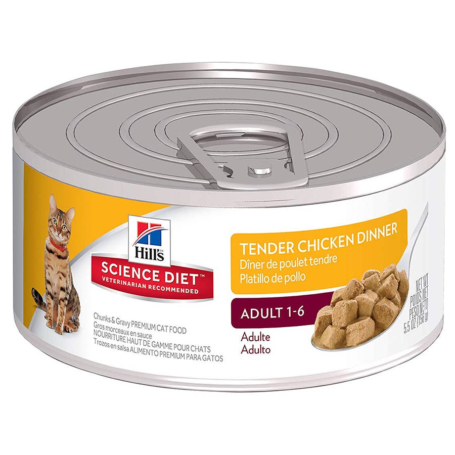 Hill's Science Diet Adult Tender Chicken Dinners Cat Food 5.5 oz 12