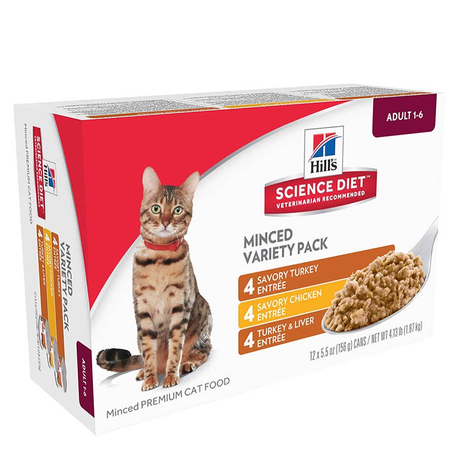 Hill's Science Diet Adult Savory Entree Wet Cat Food 5.5 oz 12 Packet