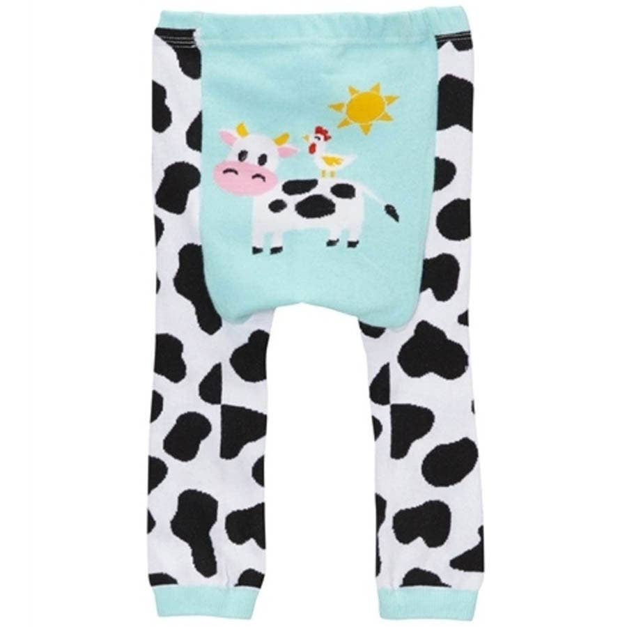 Doodle Pants Kid's Infant/Toddler Cotton Cow Leggins Blue/White/Black