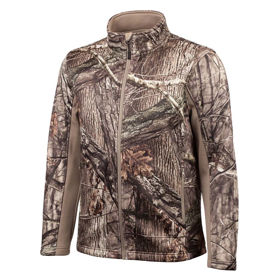 Huntworth Men's Mid Weight Soft Shell Hunting Jacket Hiddn Camo