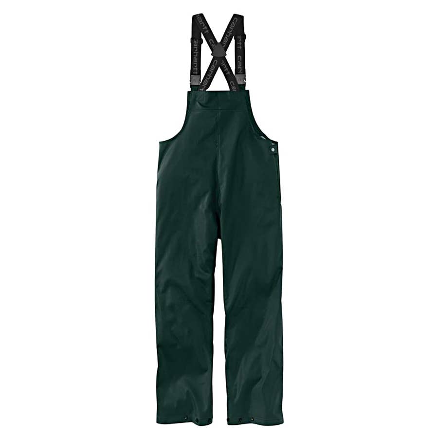 Carhartt Men's Lightweight Waterproof Rainstorm Bib Overalls - Green