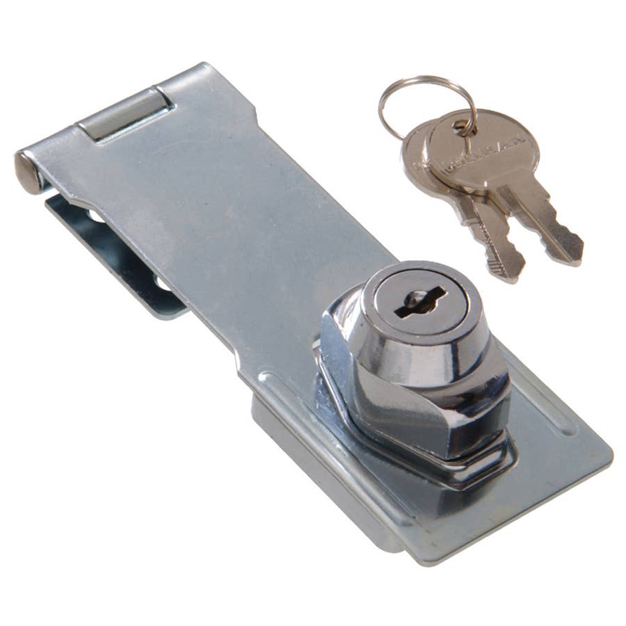 Hardware Essentials Gate Keyed Safety Hasp Chrome