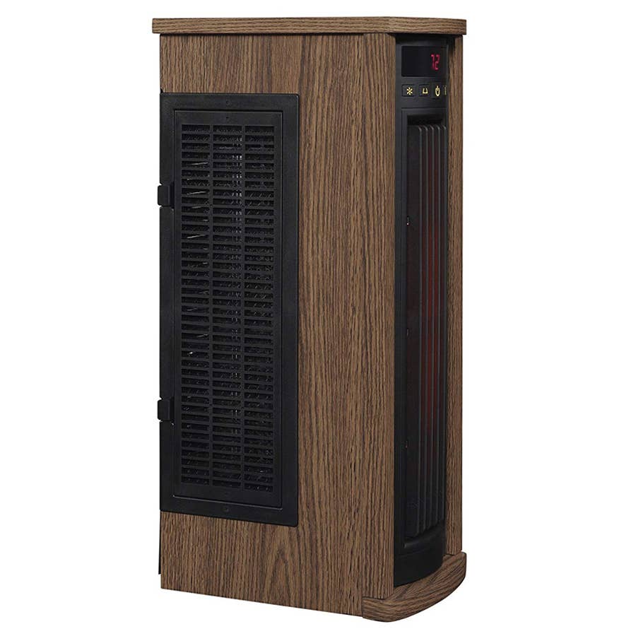 Electric Cottage EC north medium ダークブラウン Wolcott 48in Brown Oak Open Shelf Electric Fireplace Media Console