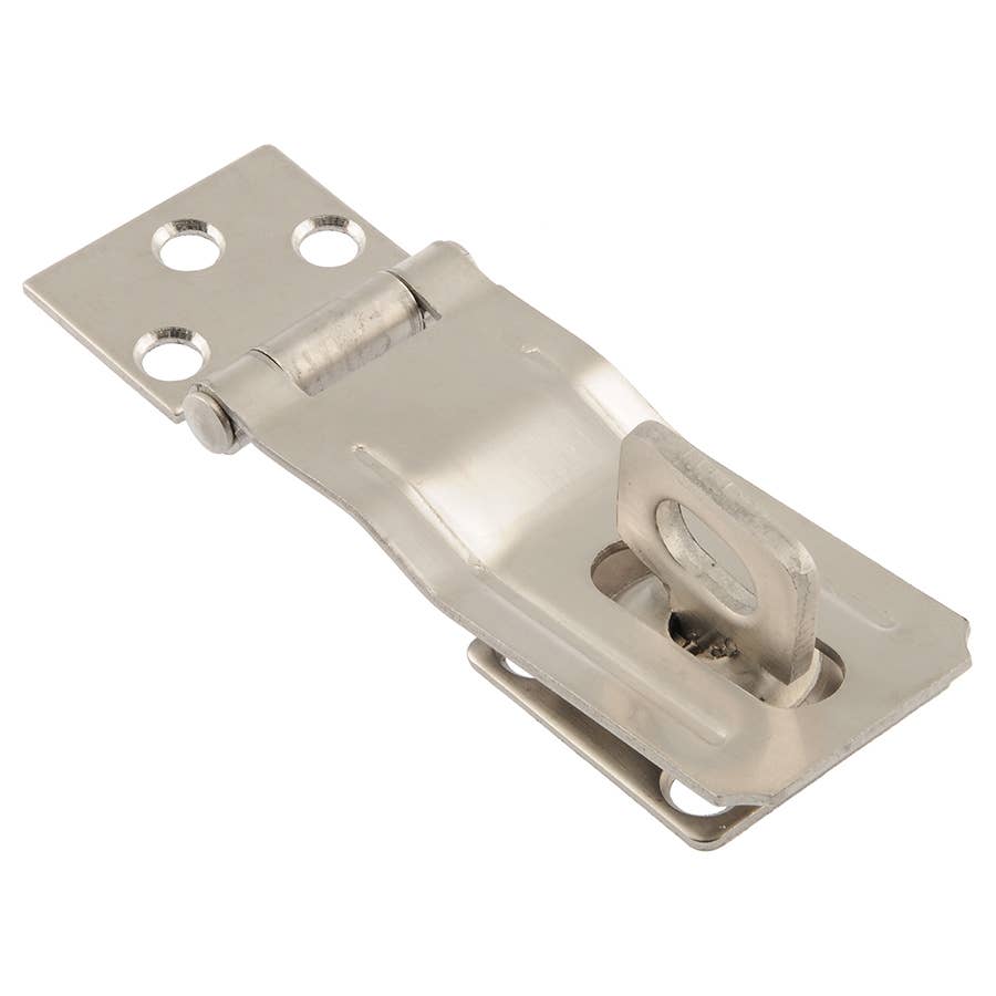 V32 6" Swivel Staple Safety Hasp Zinc Plated Finish - Knock On Glass - View #6