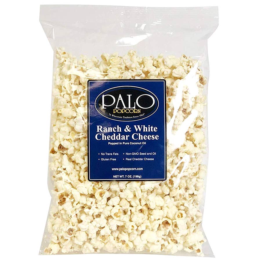 Palo Popcorn Ranch and White Cheddar Popcorn