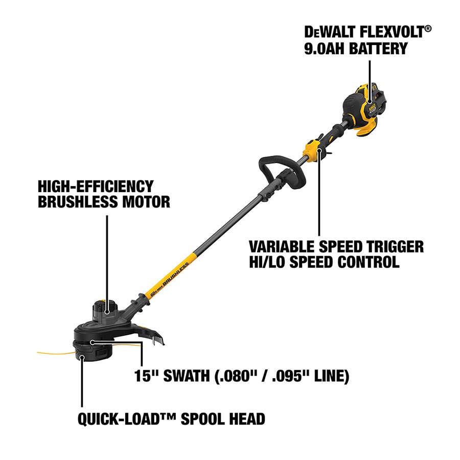DeWalt Flexvolt 60V MAX Cordless String Trimmer Kit