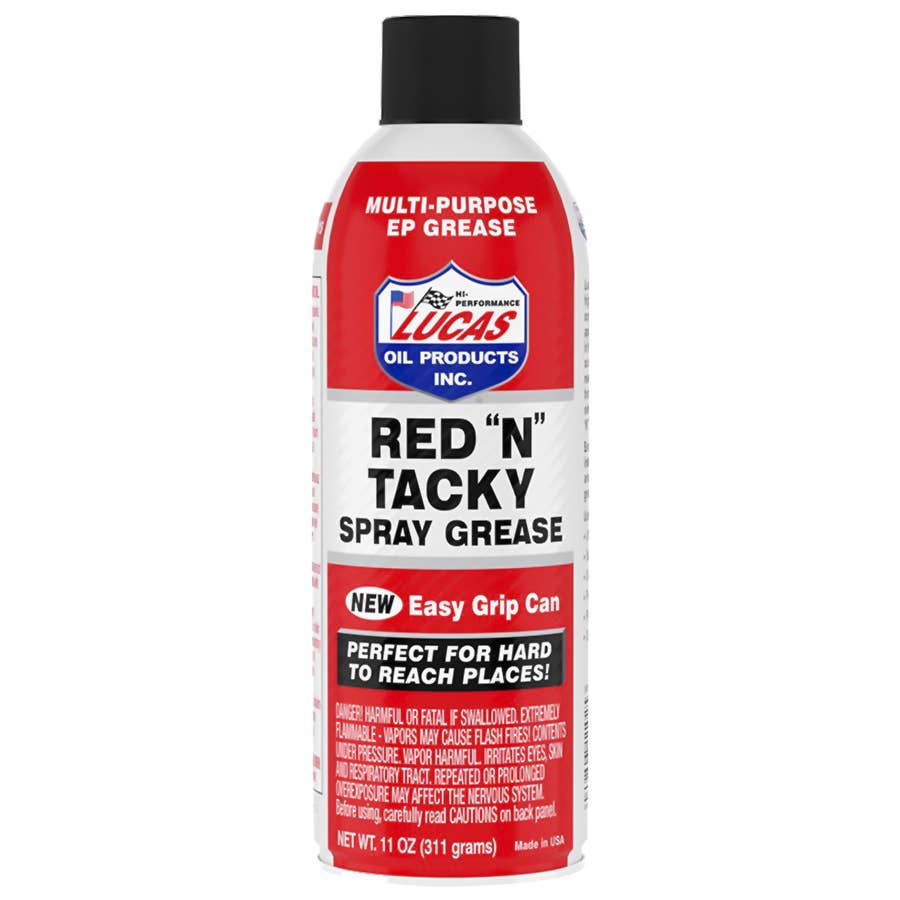 Lucas Oil Red ""N"" Tacky Spray Grease Aerosol Can 11 oz