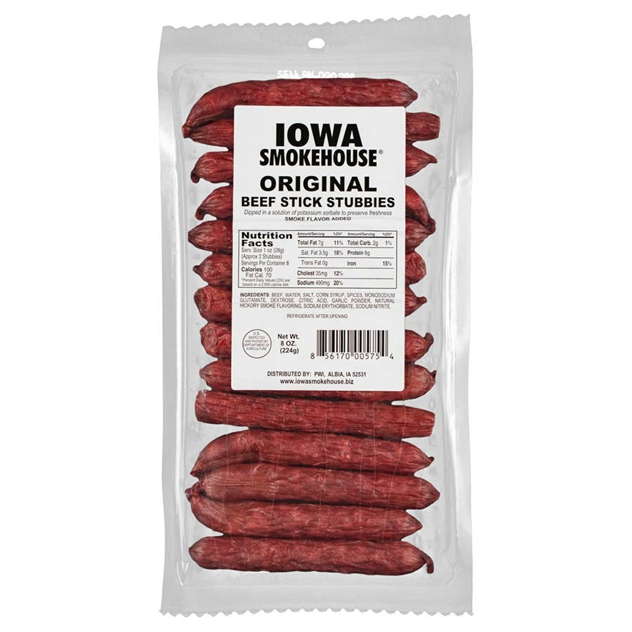 Iowa Smokehouse Original Beef Stick Stubbies 8-Oz