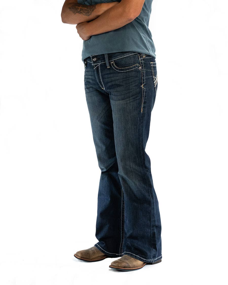 Low Rise Bootcut Jeans Ariat Whipstitch Bootcut ARIAT Women's Mid