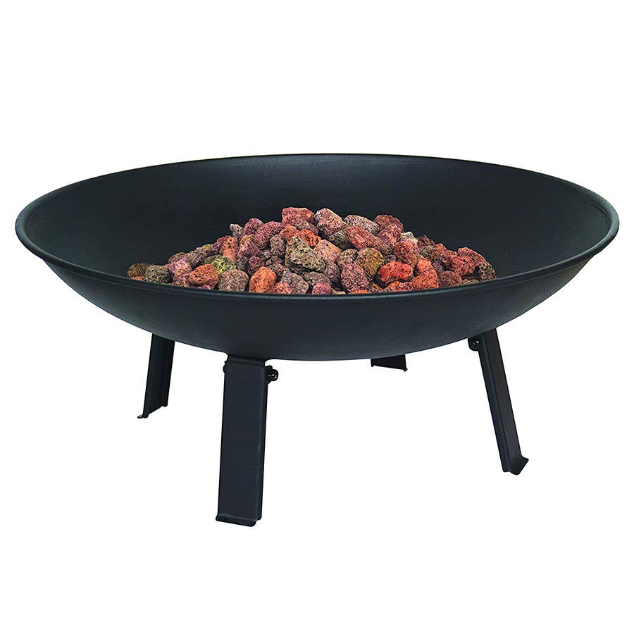 Bond Steel Gas Fire Pit with Lid 30"" Black