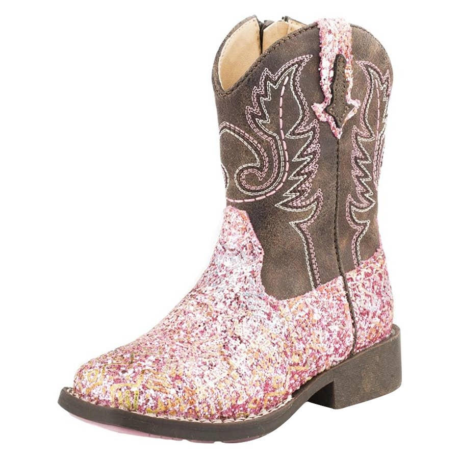 Roper pink glitter boots clearance