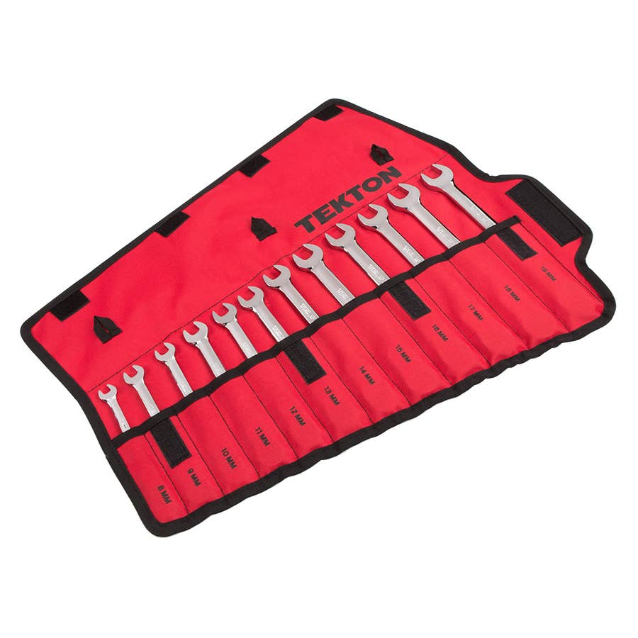TEKTON Ratcheting Combination Wrench Set with Pouch