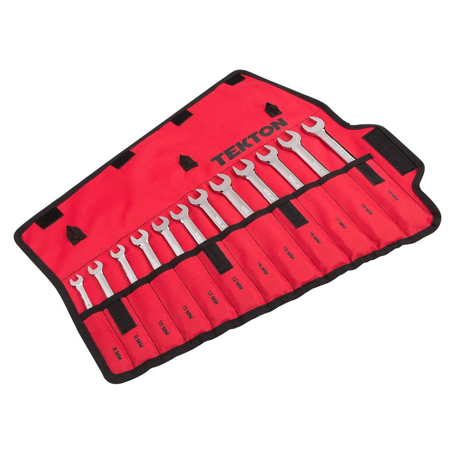 TEKTON Flex Ratcheting Combination Wrench Set with Pouch