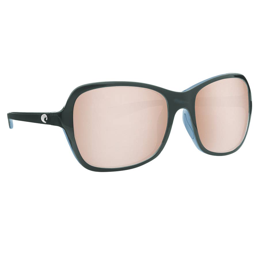 polarized sunglasses costa del mar kare sunglasses Costa Ocearch Kare Sunglasses Sea Glass/Copper Silver Mirror