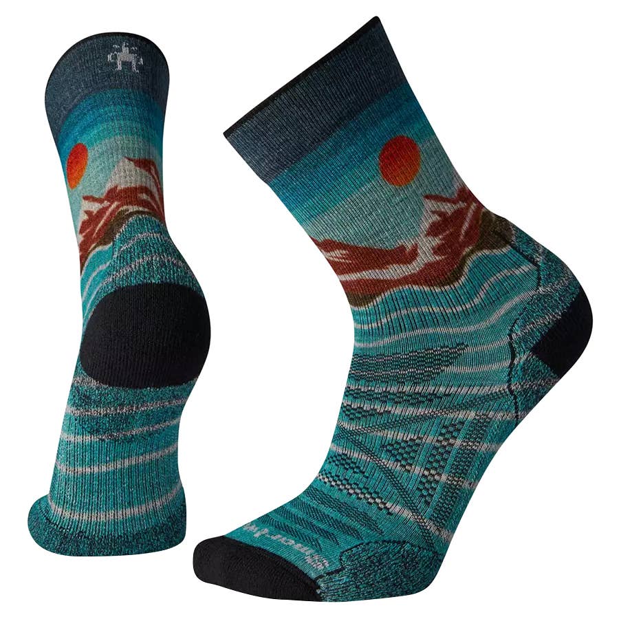 Smartwool Men's PhD Outdoor Light Front Range Print Hiking Crew Socks