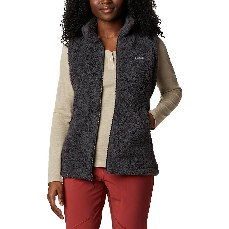 women's sherpa vest with hood