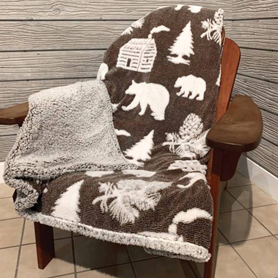 Ramatex Cabin Fever Jacquard Sherpa Blanket