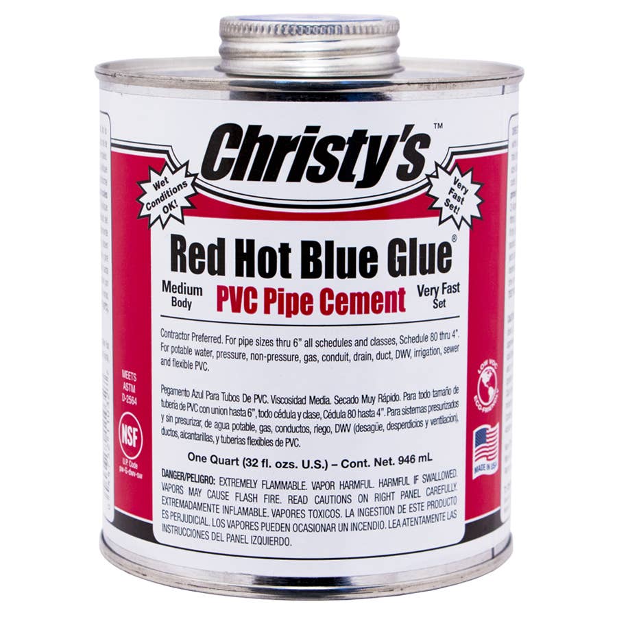Christy's Red Hot Blue Glue PVC Pipe Cement