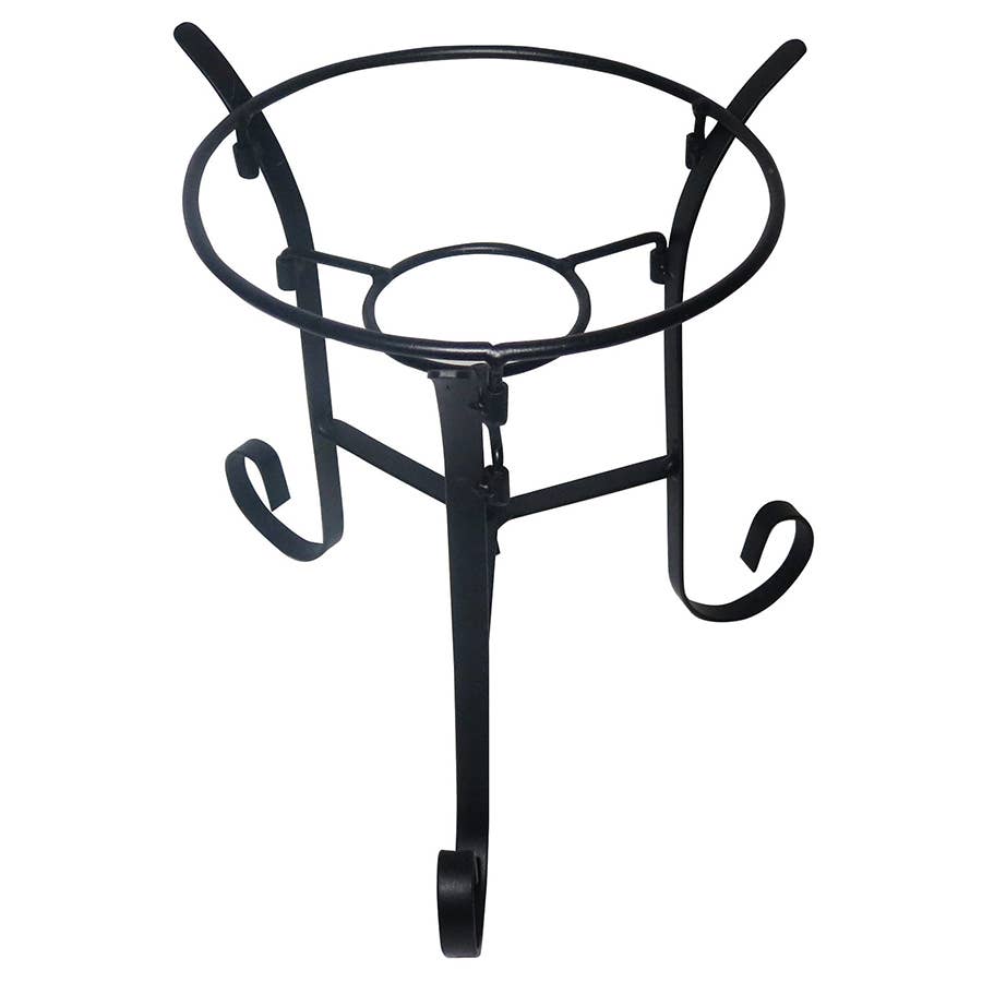 31" Black Metal Gazing Globe Stand - Sturdy Yard Display For Decorative Globes