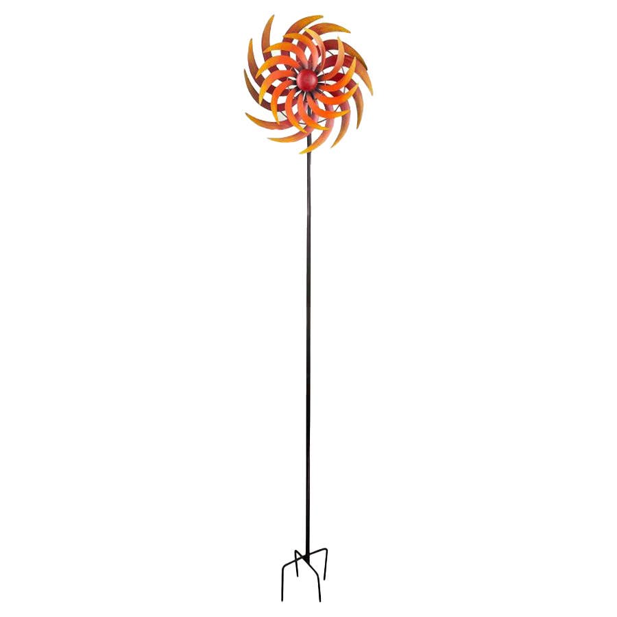 Alpine Stake, Fiery Metal Dual Spinning Garden Stake