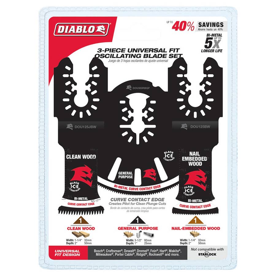 Diablo BiMetal Universal Fit Oscillating Blade Set