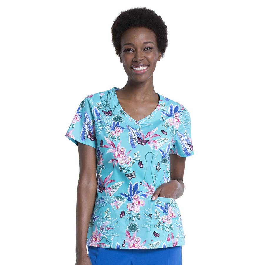 Dickies Women's Overlapping Neck Band Scrub Top