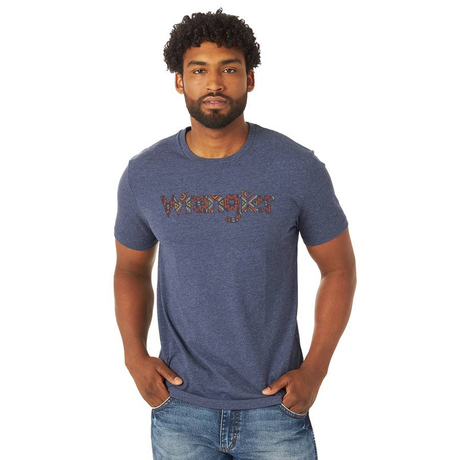 Short Sleeve Aztec Print Logo T-Shirt