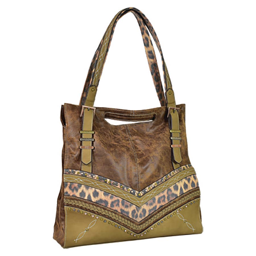 Catchfly Women's Animal Print Concealed Carry Tote Bag