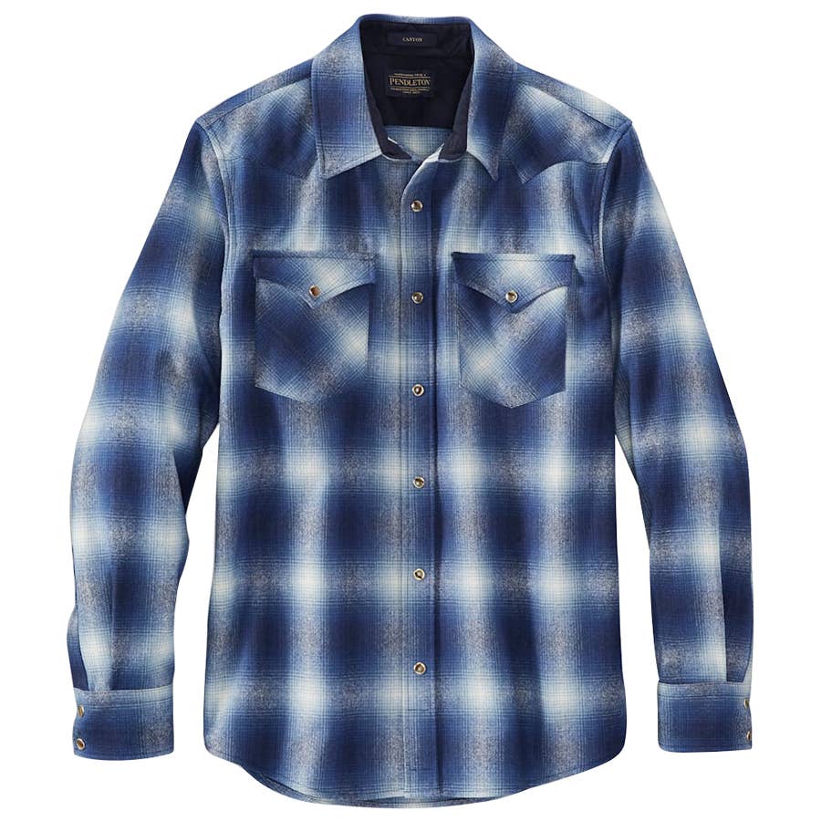 Pendleton Men's Long Sleeve Classic Fit Board Wool Shirt, Black/Brown/Green Pendleton Men\u0027s Long Sleeve Plaid Snap-Front Western Canyon Shirt