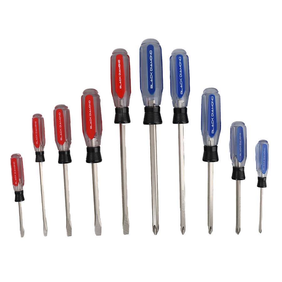 Black Diamond Acetate Handle Screwdriver Set 10 pc