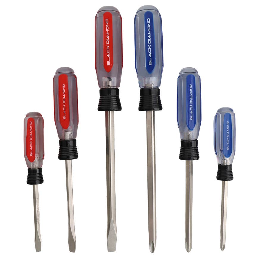 Black Diamond Acetate Handle Screwdriver Set 6 pc