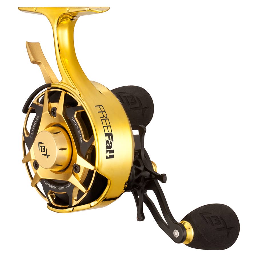 13 Fishing FreeFall Carbon 10th Anniversary Ice Reel 13 Fishing FreeFall Carbon 10th Anniversary Ice Reel