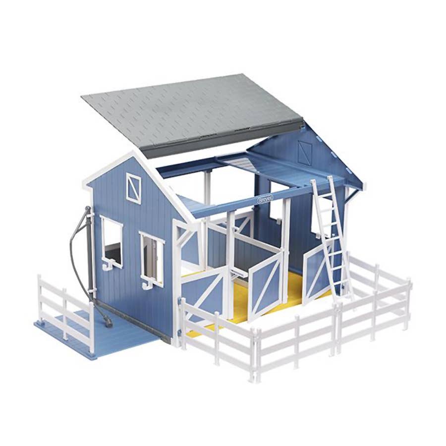 Coffret Valley Ranch avec chevaux blancs et cavalière NewRay 37746A