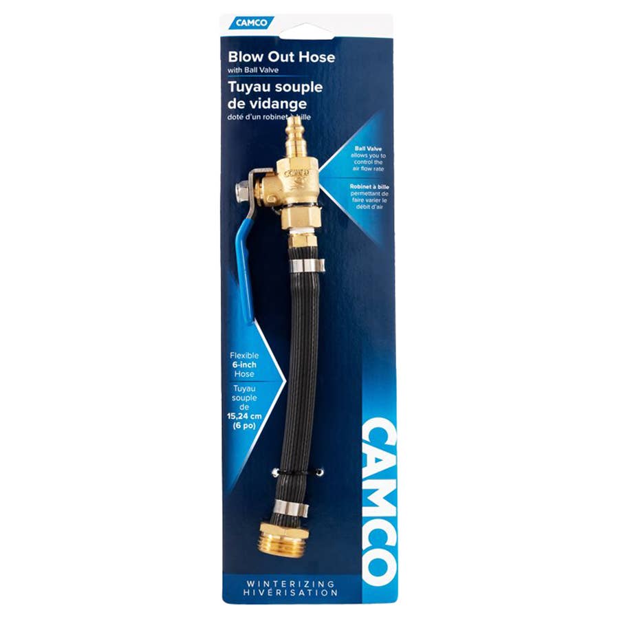 Camco RV Fresh Water Blow Out Hose with Ball Valve
