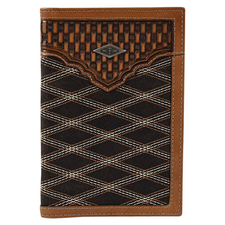 Justin Men's Crisscross Stitch Rodeo Wallet