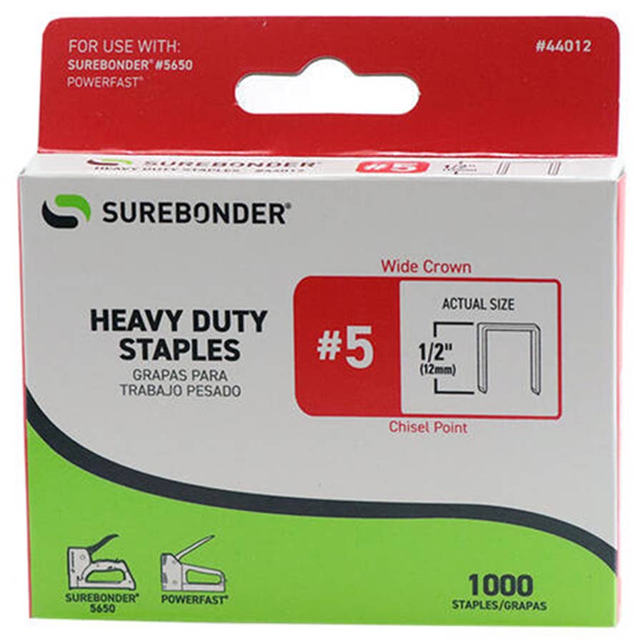 Surebonder 5 Heavy Duty Wide Crown Staples